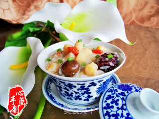 心蓝手制私房菜【枸杞瑶柱双米粥】——最是那一低头的温柔的做法
