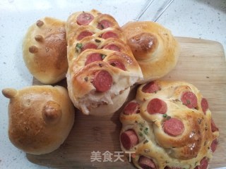 花样香肠面包的做法