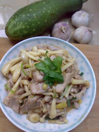 白玉菇炒肉片的做法