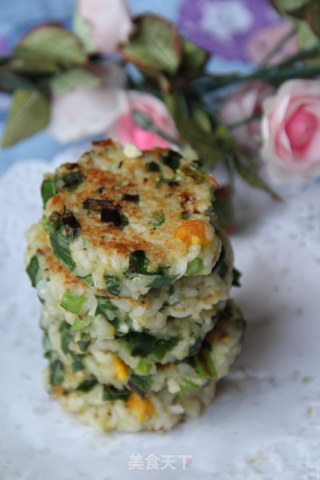 剩米饭的去处-----鸡蛋韭菜大米饼