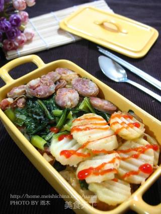 腊肠土豆焖饭的做法