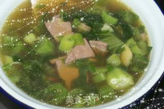 猪肝春菜汤的做法