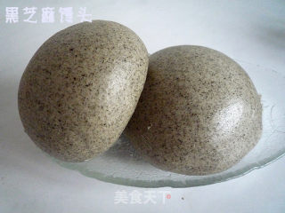 戗面黑芝麻馒头的做法
