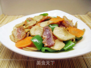 干煸培根杏鲍菇的做法