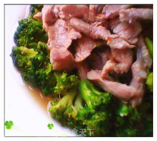 西兰花炒肉片的做法