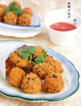 酷似“鸡米花”的香酥小丸子-----肉米花的做法