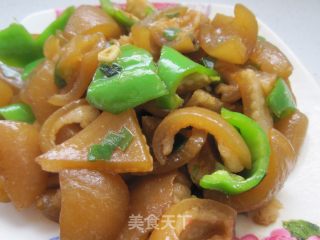 尖椒肉皮的做法