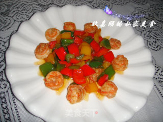 彩椒虾仁的做法