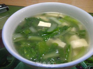 小白菜豆腐汤（家常口）的做法