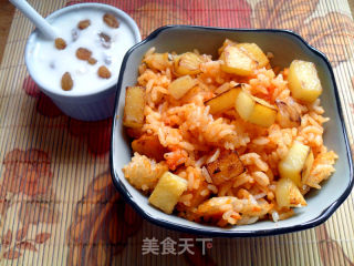 玩转电饭煲——黑椒土豆拌锅巴饭的做法