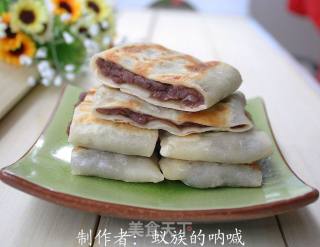 饼铛美食----烫面豆沙饼的做法