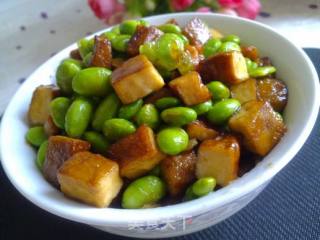 肉末香干炒毛豆的做法