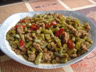 肉末酸豆角的做法