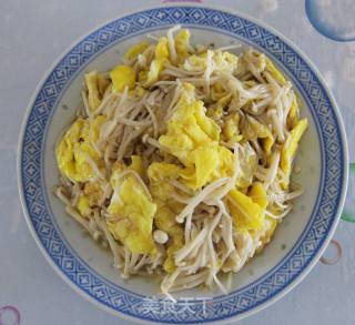 金针菇炒鸡蛋的做法