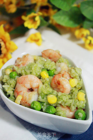 鲜虾翡翠炒饭