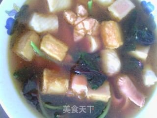 红色的汤——苋菜鱼豆腐汤的做法