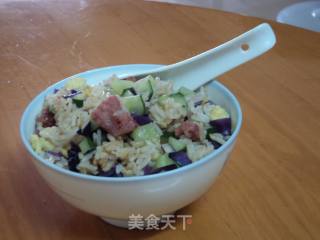 彩蔬蛋炒饭的做法