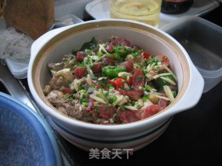 懒人版广式腊肠鸡肉煲仔饭的做法