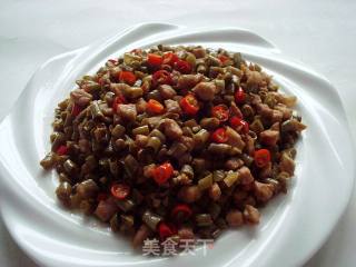 酸豇豆炒肉丁的做法