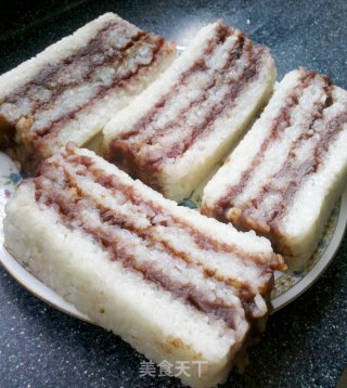 糯米豆沙切糕的做法
