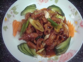 京葱炒猪脖肉的做法