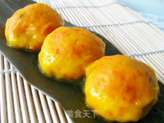 南瓜豆沙团的做法