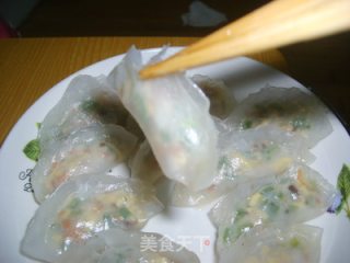 五彩水晶饺的做法