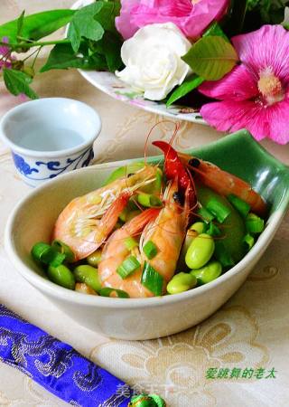 辣味丝瓜毛豆炒海虾的做法