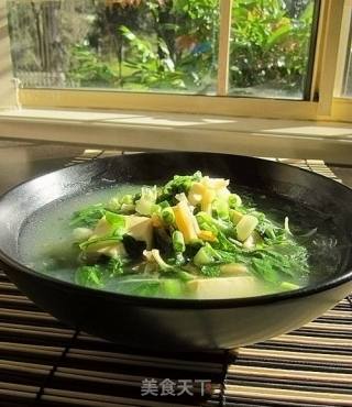 江瑶柱荠菜豆腐羹的做法