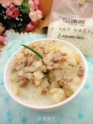 白萝卜肉末米粥的做法