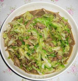 肉丝炒圆白菜的做法