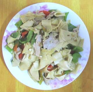 尖椒干豆腐的做法