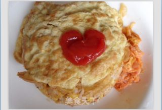 爱心蛋包饭——泡菜炒饭