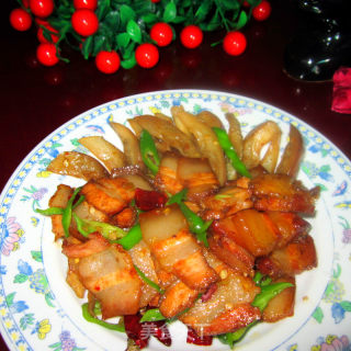 茄条炒腊肉的做法