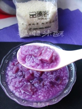 紫薯香米粥的做法