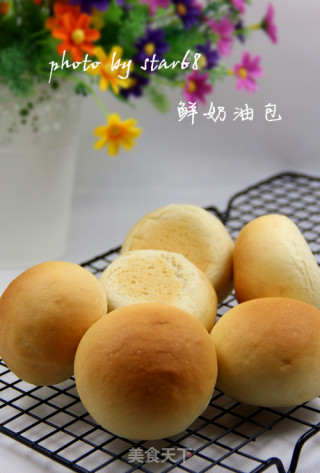 鲜奶油餐包的做法