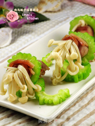 把营养美味卷起来----苦瓜培根金针菇卷的做法