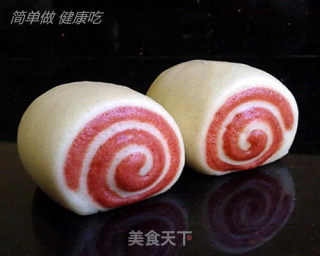 玫瑰腐乳双色馒头卷的做法