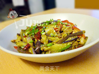 茄子炒肉丝的做法