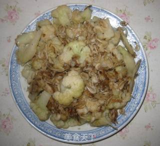 花菜炒虾皮的做法
