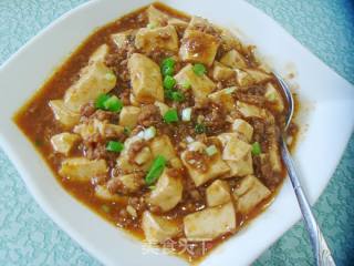 大喜烤肉酱之---肉末酱烧豆付的做法