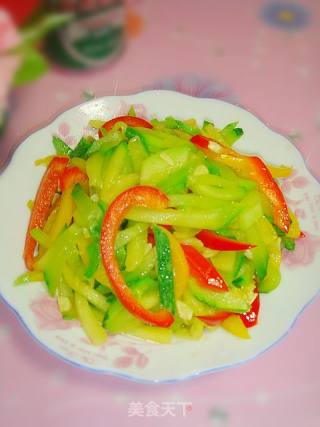 彩椒南瓜丝的做法