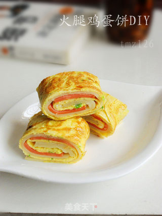 火腿鸡蛋饼DIY的做法
