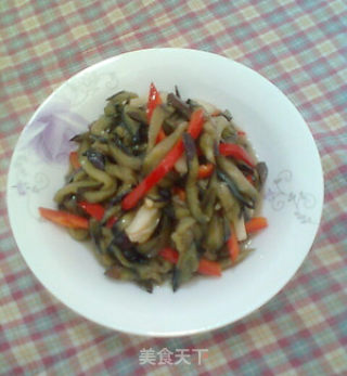 红椒茄丝的做法