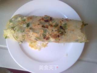 7.26卡卡早餐之青菜鸡蛋火腿饼的做法