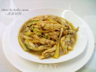 葱姜鲜蛏肉的做法