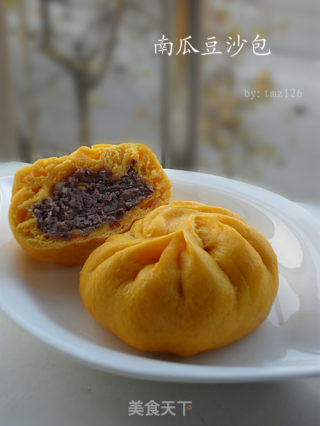 南瓜豆沙包的做法