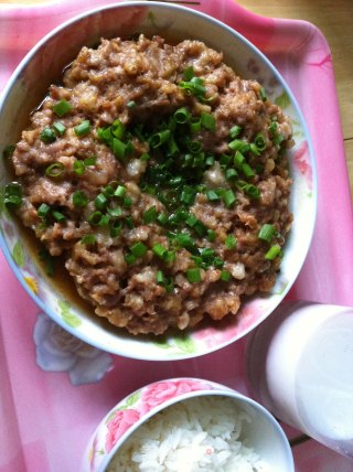 油条蒸肉饼的做法