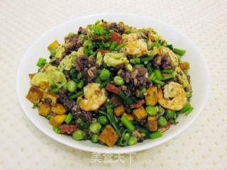豆腐干炒杂粮饭的做法