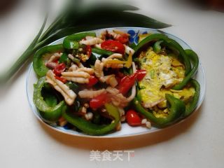三椒鱿鱼的做法